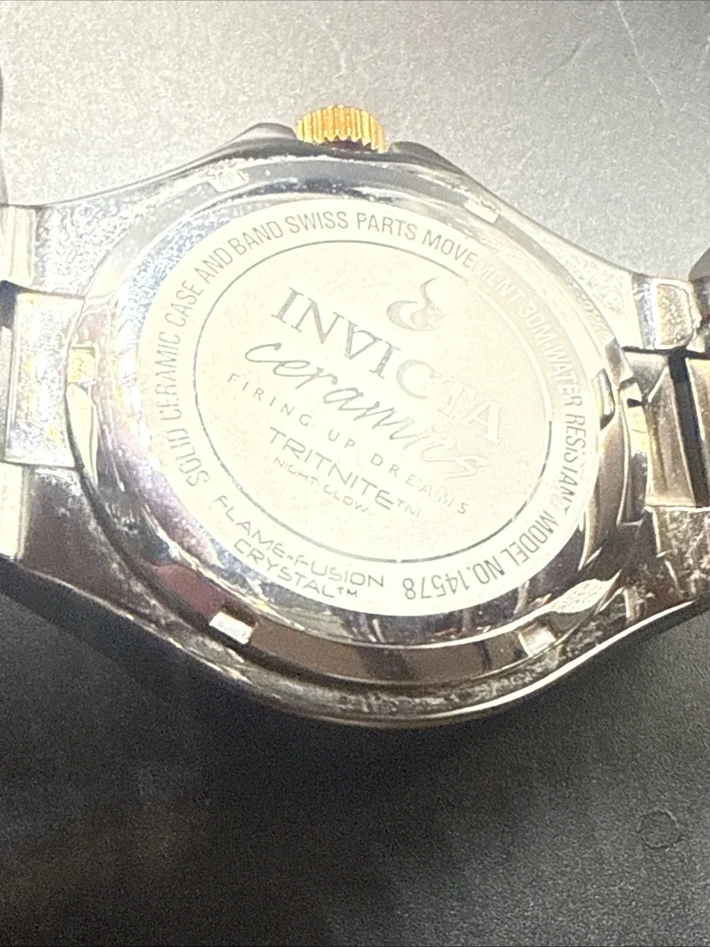 Invicta Ceramics watch, model 14578 Gray Dial Rose Gold